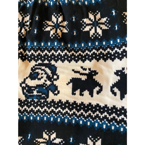 Women's Leggings One Size Black/White/blue Christmas - Picture 5 of 7